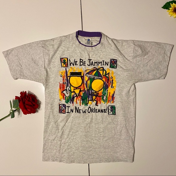 Vintage 90's New Orleans Short Sleeve T Shirt Lrg - Picture 1 of 3